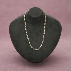 sterling silver 2mm twisted serpentine chain necklace size 22in